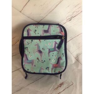 Pottery barn kids blue purple unicorns lunchbox